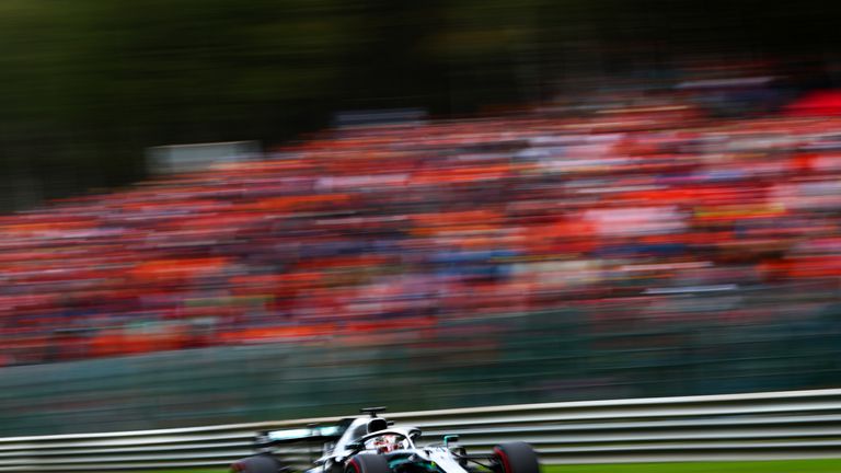 Hamilton finished second after fighting his way past Sebastian Vettel