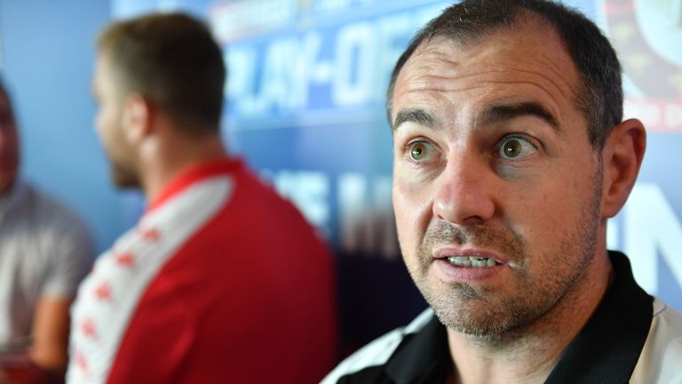 Picture by Simon Wilkinson/SWpix.com 16/09/2019 Rigby League Supeleague Play Off Press Conference Media Event. Evolution Suite Old Trafford Manchester
- Ian Watson