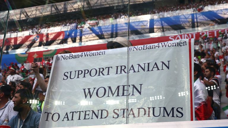 There was support for Iranian female football fans at the 2018 World Cup