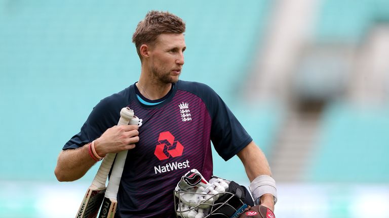 England captain Joe Root during a nets session at The Oval