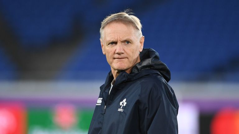 Ireland's head coach Joe Schmidt takes part a training session at International Stadium Yokohama in Kanagawa Prefecture on September 20, 2019, ahead of the Japan 2019 Rugby World Cup. (Photo by Kazuhiro NOGI / AFP) (Photo credit should read KAZUHIRO NOGI/AFP/Getty Images)