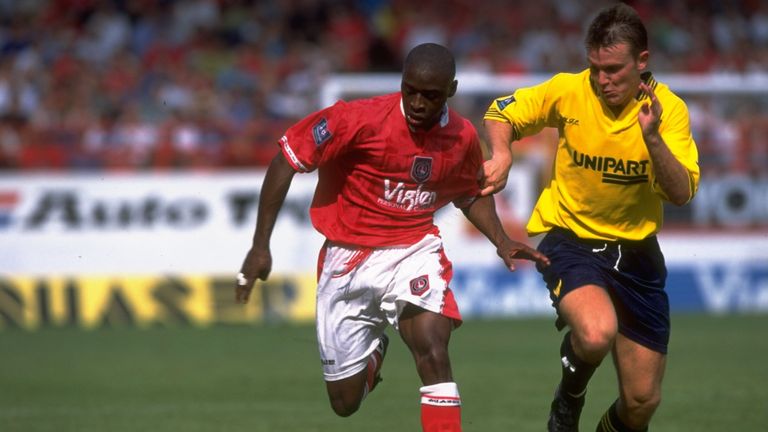 Joey Beauchamp in action for Oxford United against Charlton
