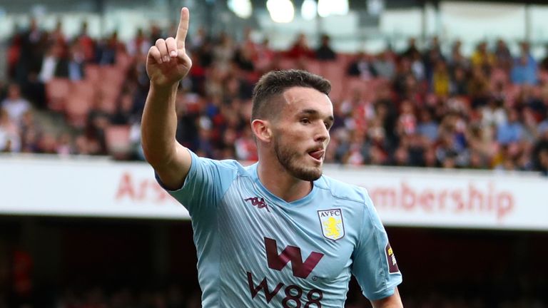 John McGinn puts Aston Villa ahead at the Emirates Stadium