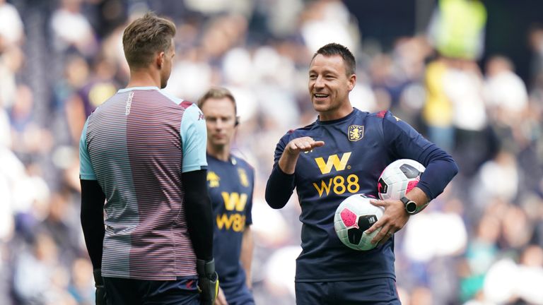 Aston Villa Assistant Manager John Terry prior to their game at Tottenham Hotspur