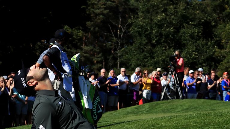 Jon Rahm during the third round of the BMW PGA Championship