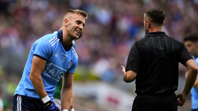 Cooper was given his marching orders on the stroke of half-time