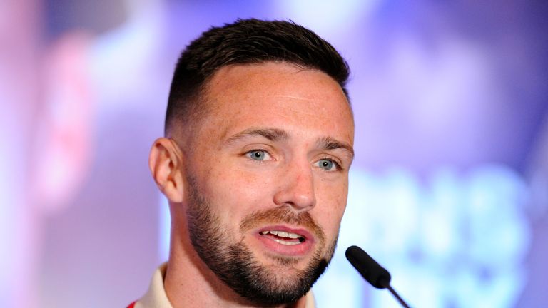 Josh Taylor speaks to the media during a press conference in the lead up to the WBSS Super-Lightweight Ali Trophy Final