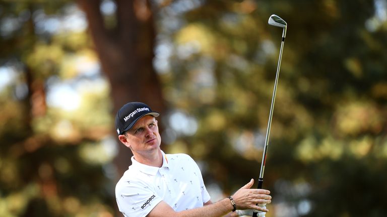 Justin Rose during the third round of the BMW PGA Championship