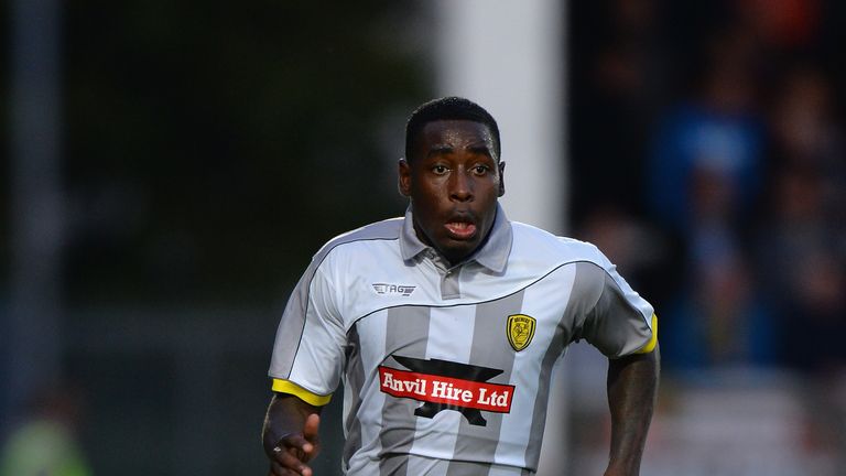 Kelvin Maynard pictured playing for Burton Albion in 2015