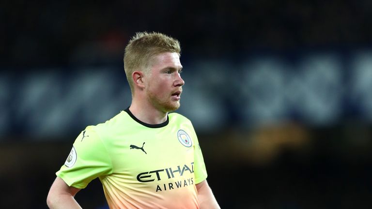 Kevin De Bruyne missed City's open training session on Monday afternoon