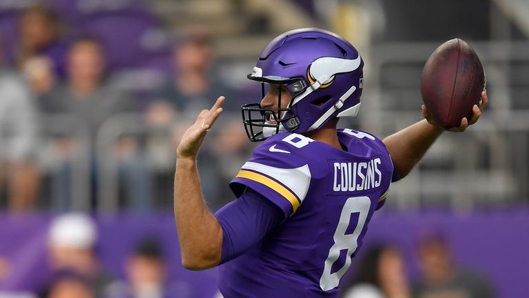 Kirk Cousins of the Minnesota Vikings in action