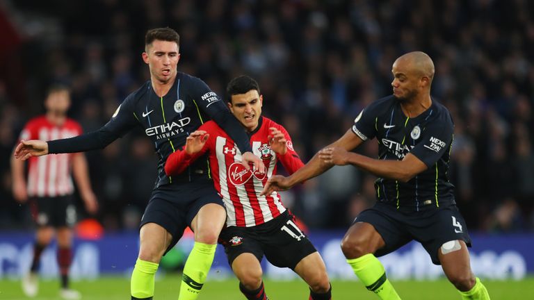  during the Premier League match between Southampton FC and Manchester City at St Mary's Stadium on December 29, 2018 in Southampton, United Kingdom.