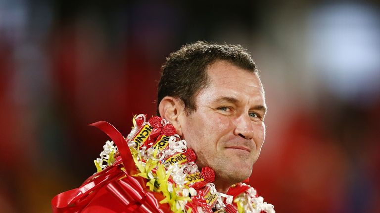 AUCKLAND, NEW ZEALAND - OCTOBER 20: Head Coach Kristian Woolf of Tonga looks on after the International Test match between Tonga and Australia at Mount Smart Stadium on October 20, 2018 in Auckland, New Zealand. (Photo by Anthony Au-Yeung/Getty Images)