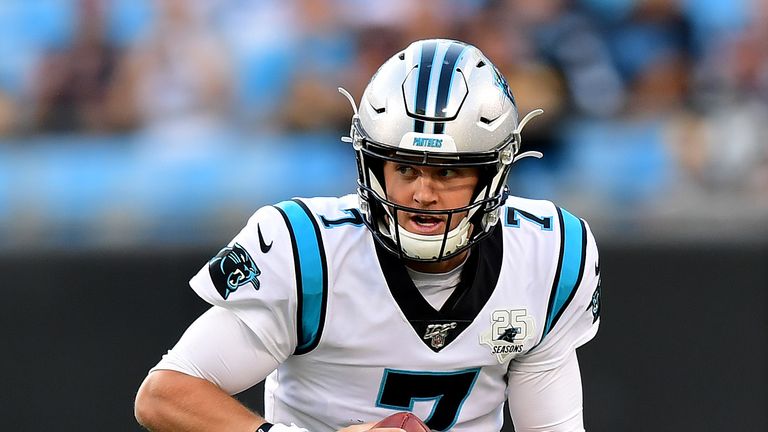 Kyle Allen is No 2 on the Panthers depth chart at quarterback