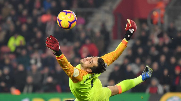  during the Premier League match between Southampton FC and West Ham United at St Mary's Stadium on December 27, 2018 in Southampton, United Kingdom.