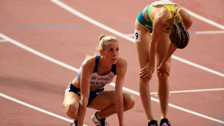 Great Britain's Lynsey Sharp was considered a medal contender