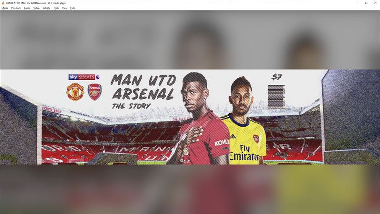 Man Utd v Arsenal cartoon strip