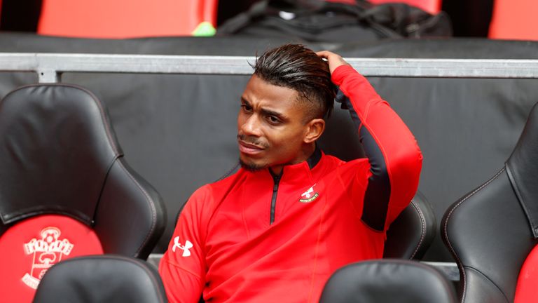 Mario Lemina of Southampton during the Premier League match between Southampton FC and Huddersfield Town at St Mary's Stadium on May 12, 2019 in Southampton, United Kingdom.