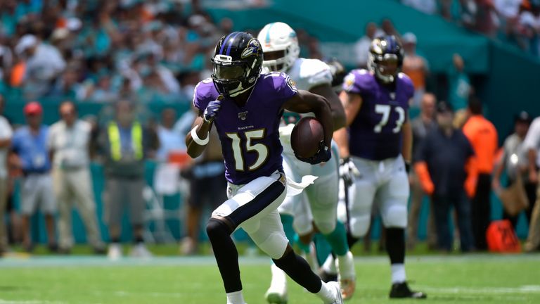 Marquise Brown's speed has given the Ravens a pure deep threat they needed