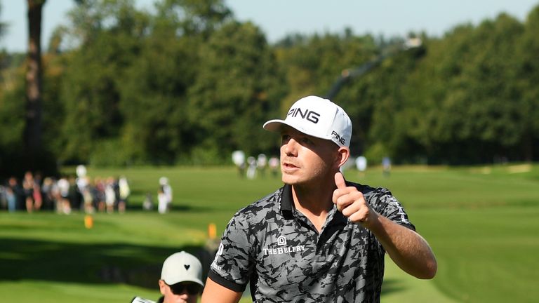 VIRGINIA WATER, ENGLAND - SEPTEMBER 19: Matt Wallace during Day One of the BMW PGA Championship at Wentworth