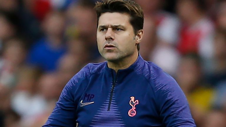 Mauricio Pochettino during Tottenham's game against Arsenal in September 2019