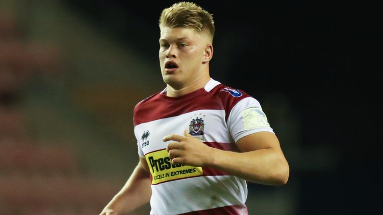 Picture by Oskar Vierod/SWpix.com - 20/09/2019 - Rugby League - Betfred Super League Qualifying Final - Wigan Warriors v Salford Red Devils - DW Stadium, Wigan, England - Morgan Smithies of Wigan Warriors