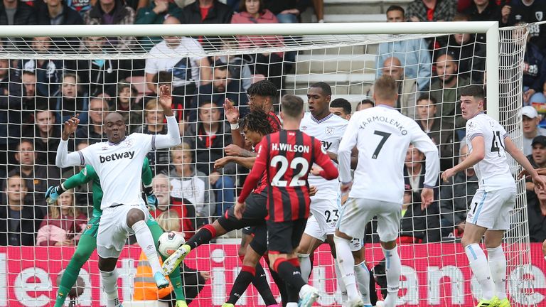 Nathan Ake was denied a goal with Dominic Solanke standing in an offside position