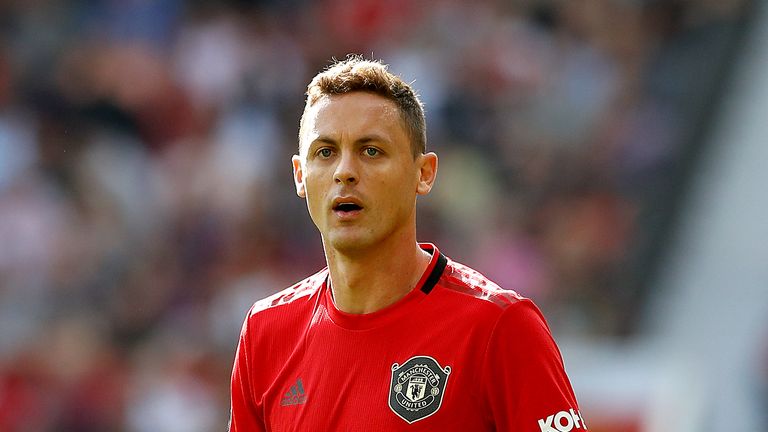 Manchester United's Nemanja Matic during the Premier League match against Leicester at Old Trafford