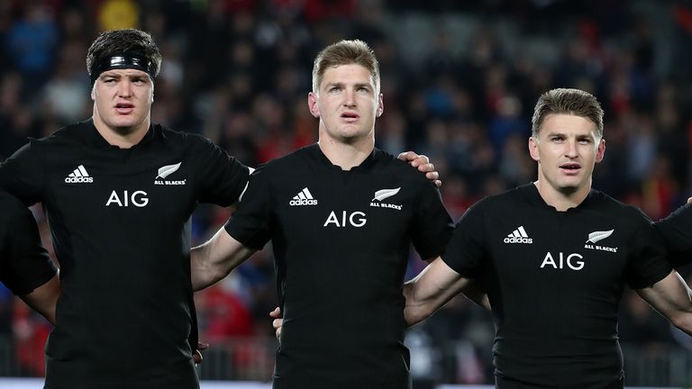 All Black brothers Scott, (L) Jordie (C) and Beauden Barrett (R) are all set to start against Canada
