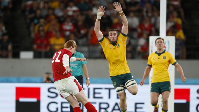 Rhys Patchell and Wales scored the first points of the second half off a drop-goal