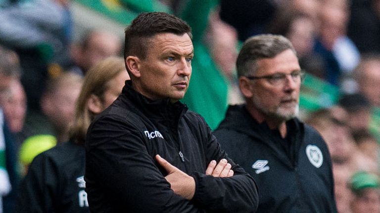 Hibernian have failed to win in the league under Paul Heckingbottom since the opening day of the season
