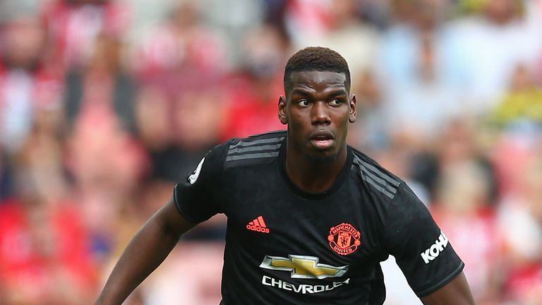Paul Pogba in action vs Southampton on August 31, 2019