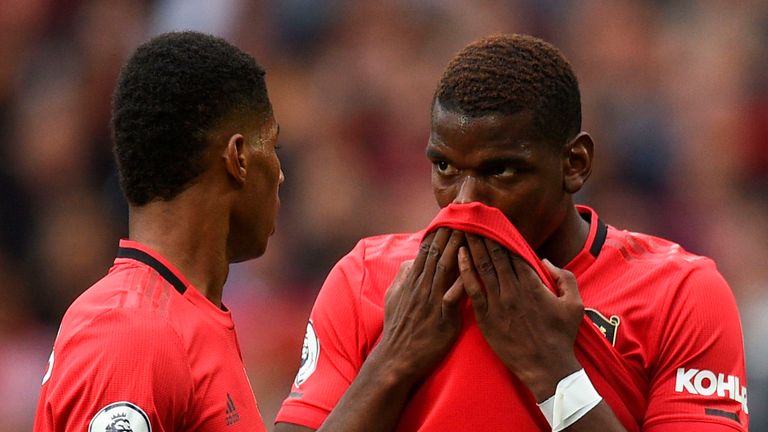 Paul Pogba and Marcus Rashford are doubts to face Arsenal