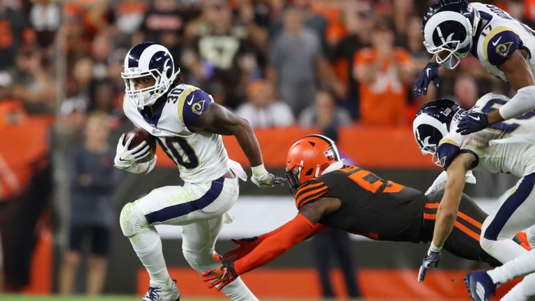 Los Angeles Rams against the Cleveland Browns in the NFL
