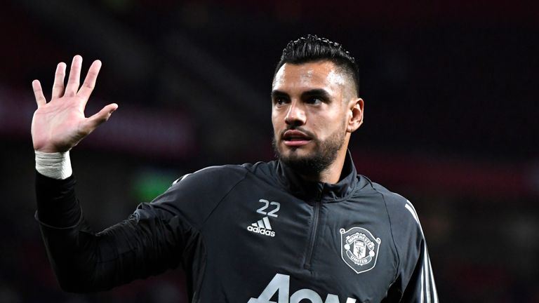 Sergio Romero in action for Man Utd