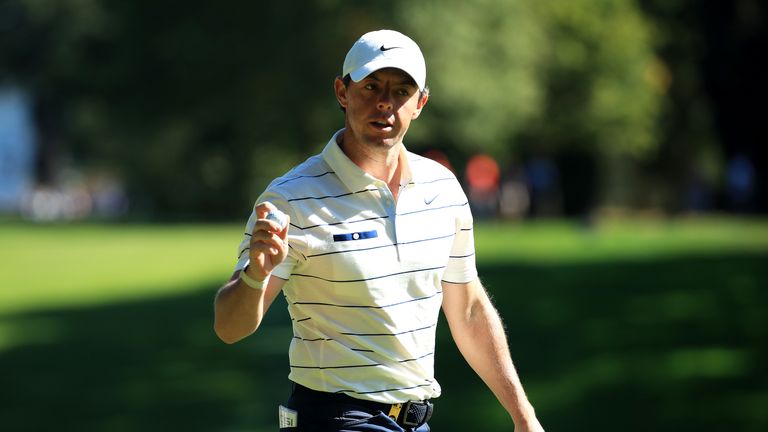 Rory McIlroy in action at the BMW Championship