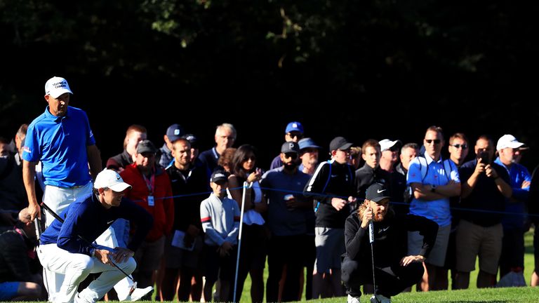 Rory McIlroy, Padraig Harrington and Tommy Fleetwood