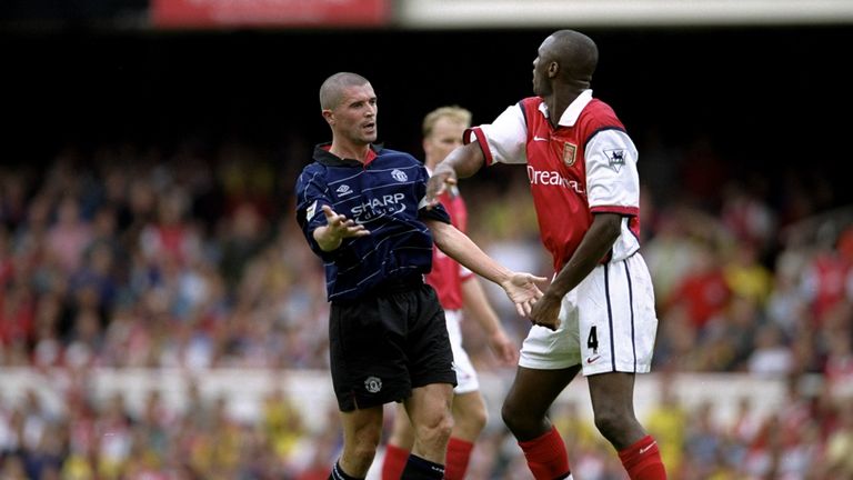 Roy Keane and Patrick Vieira had a rocky relationship on and off the field during their time in the Premier League