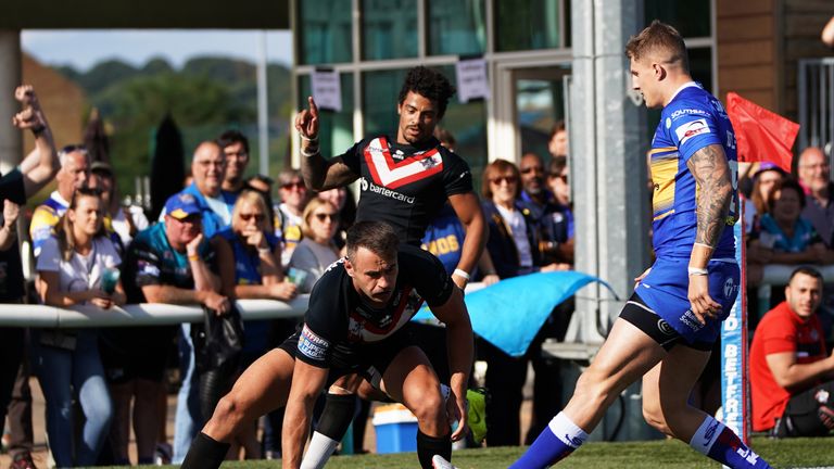 Ryan Morgan got the Broncos' second try against Leeds