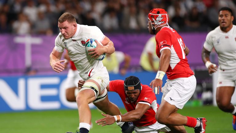 Sam Underhill caused problems for Tonga in the first half