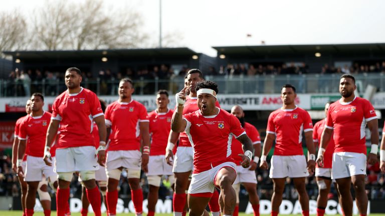 Siale Piutau of Tonga leads the Sipi Tau 