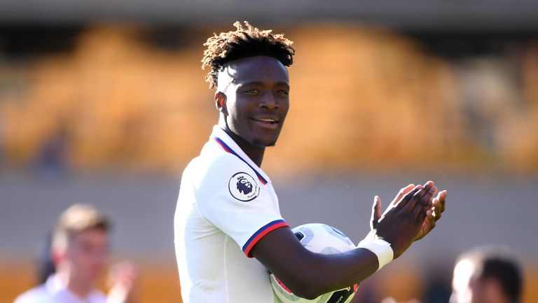 Tammy Abraham took home the match ball after his hat-trick