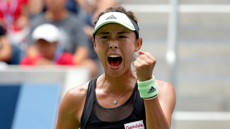 Qiang Wang celebrates the biggest victory of her career