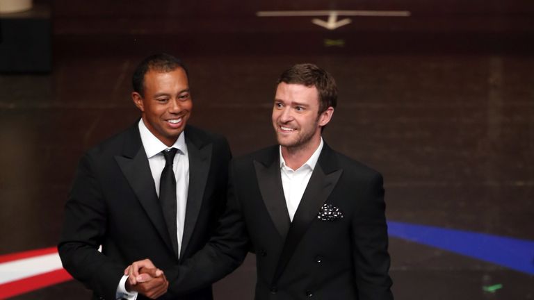 Tiger Woods and Justine Timberlake