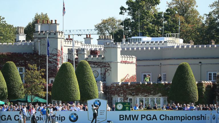 Tony Finau during the first round of the BMW PGA Championship