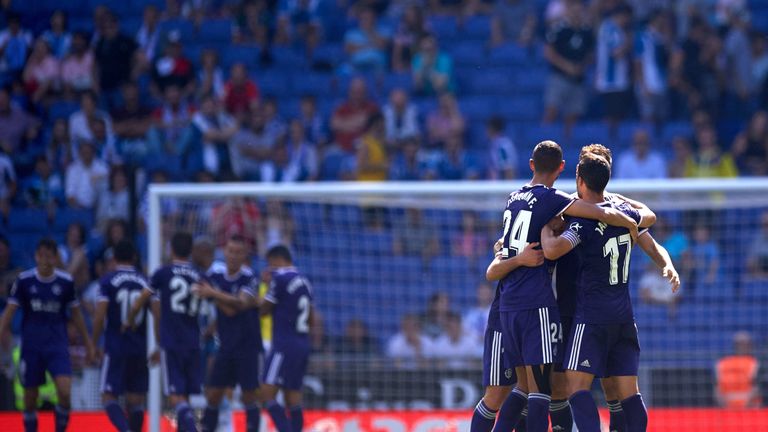 Valladolid heaped the pressure on Espanyol boss David Gallego with a 2-0 win