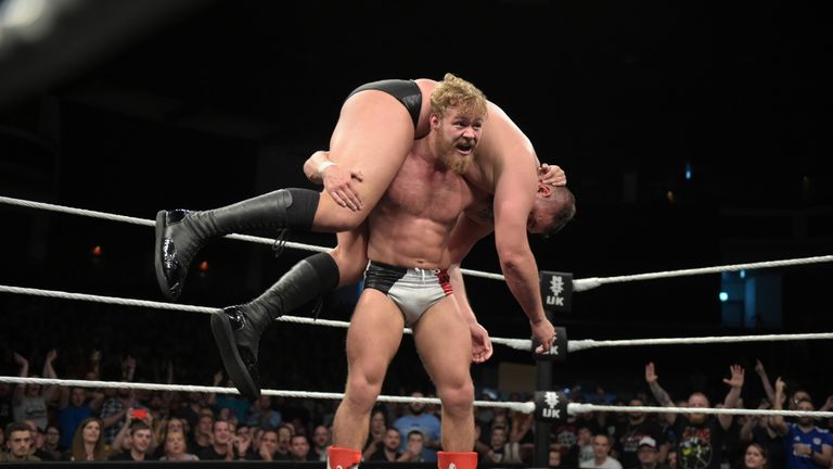 Tyler Bate was involved in a gruelling match with WWE United Kingdom champion WALTER