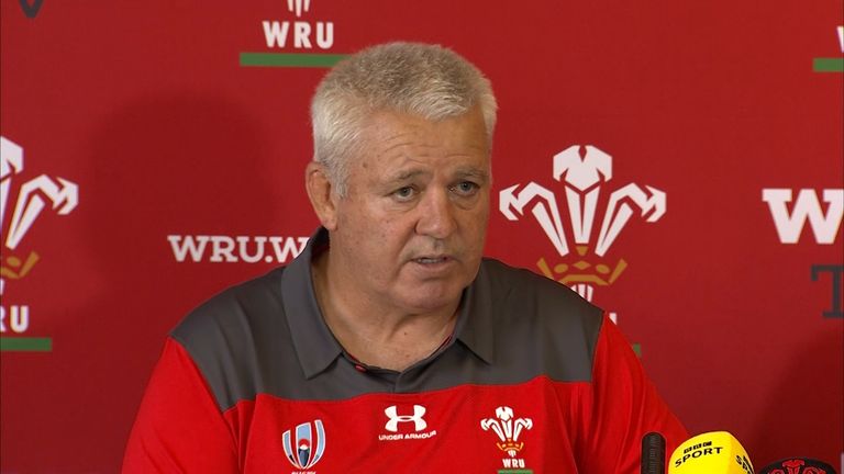 Wales head coach Warren Gatland during a press conference at The Vale Resort, Hensol.