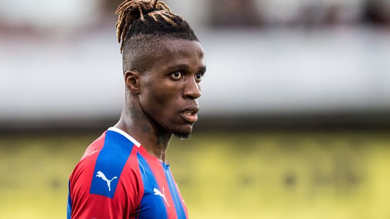 Wilfried Zaha in action for Crystal Palace