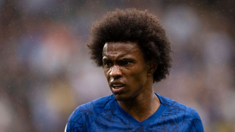 LONDON, ENGLAND - AUGUST 31: Willian of Chelsea during the Premier League match between Chelsea FC and Sheffield United at Stamford Bridge on August 31, 2019 in London, United Kingdom. (Photo by Visionhaus)